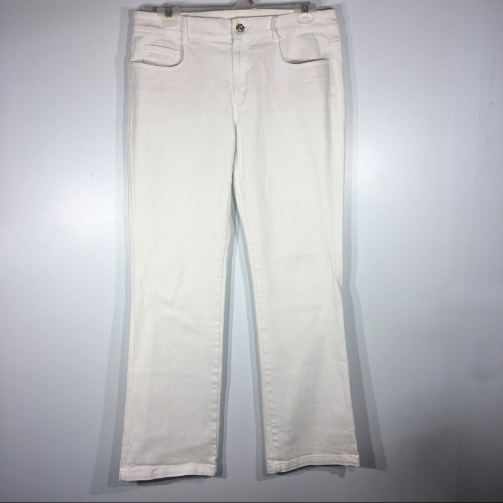 St. John Women's Straight Leg Jeans - Cream